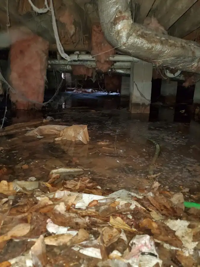 Crawl space flood assessment for Commercial Water Damage Restoration in Willard
